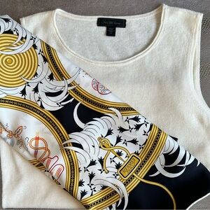 Sleeveless cashmere shell